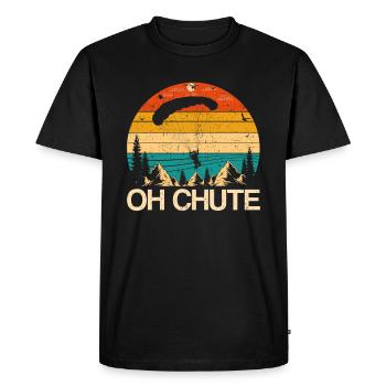 Parachute Fire Camp -Junkie -Parachutist - Men's Premium Organic T-Shirt - black - Front - Nico (187cm)