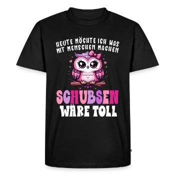 Aujourd’hui, je veux pousser les gens à l’humour - T-shirt Premium bio Homme - noir - Devant - Nico (187cm)