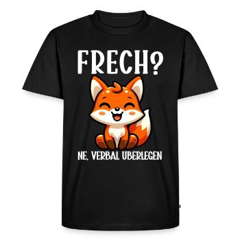 Naughty Ne Fox Sarcasm Funny Verbal Superior - Men's Premium Organic T-Shirt - black - Front - Nico (187cm)