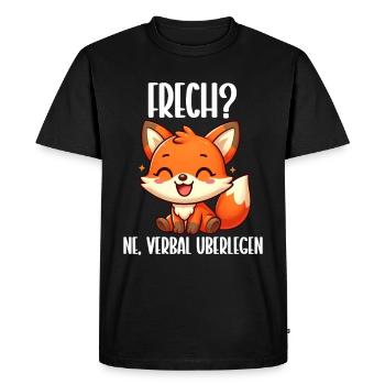 Naughty Ne Fox Sarcasm Funny Verbal Superior - Men's Premium Organic T-Shirt - black - Front - Nico (187cm)