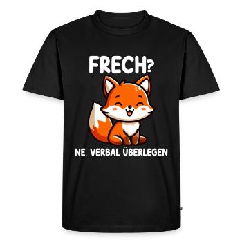Naughty Ne Fox Sarcasm Funny Verbal Superior - Men's Premium Organic T-Shirt - black - Front - Nico (187cm)