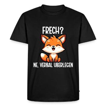 Naughty Ne Fox Sarcasm Funny Verbal Superior - Men's Premium Organic T-Shirt - black - Front - Nico (187cm)