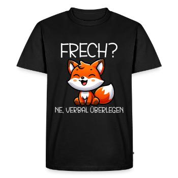 Naughty Ne Fox Sarcasm Funny Verbal Superior - Men's Premium Organic T-Shirt - black - Front - Nico (187cm)