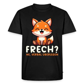 Naughty Ne Fox Sarcasm Funny Verbal Superior - Men's Premium Organic T-Shirt - black - Front - Nico (187cm)