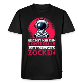 Hands me the controller the king wants to gamble - Men's Premium Organic T-Shirt - black - Front - Nico (187cm)