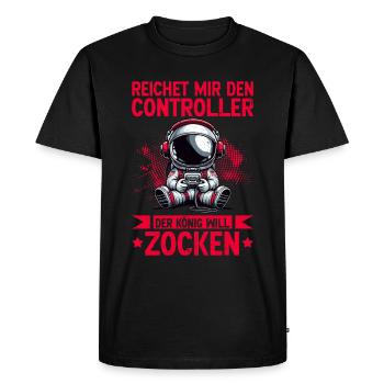 Hands me the controller the king wants to gamble - Men's Premium Organic T-Shirt - black - Front - Nico (187cm)