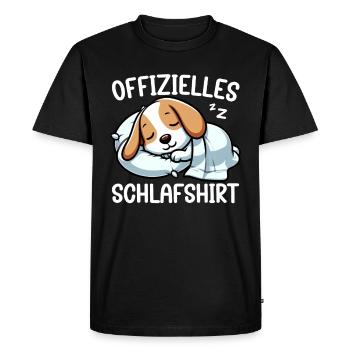 Official Sleep Shirt Beagle Pajamas Chill - Men's Premium Organic T-Shirt - black - Front - Nico (187cm)