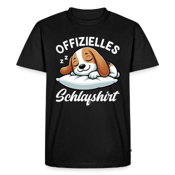 Official Sleep Shirt Beagle Pajamas Chill - Men's Premium Organic T-Shirt - black - Front - Nico (187cm)