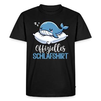 Chemise de nuit officielle baleine noctambule - T-shirt Premium bio Homme - noir - Devant - Nico (187cm)