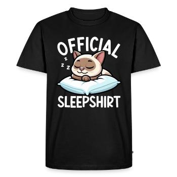 Chemise de nuit officielle Pyjama chat birman - T-shirt Premium bio Homme - noir - Devant - Nico (187cm)