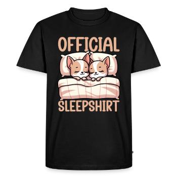 Maison Officielle Sleeping House Chihuahua Chien Schlafyhead - T-shirt Premium bio Homme - noir - Devant - Nico (187cm)