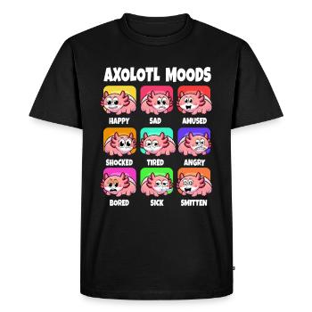 Axolotl Mignon Amphibien Amoureux des animaux Otaku - T-shirt Premium bio Homme - noir - Devant - Nico (187cm)