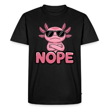 Axolotl Mignon Amphibien Amoureux des animaux Otaku - T-shirt Premium bio Homme - noir - Devant - Nico (187cm)