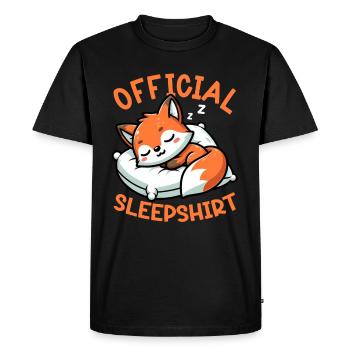 Officiel Sleeper Fox Mignon Drôle Paresseux - T-shirt Premium bio Homme - noir - Devant - Nico (187cm)