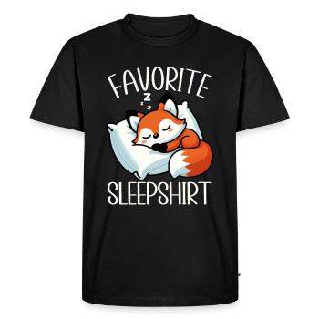 Officiel Sleeper Fox Mignon Drôle Paresseux - T-shirt Premium bio Homme - noir - Devant - Nico (187cm)