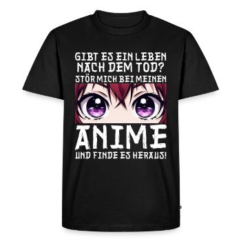 Anime Manga Otaku Japan Kawaii Waifu Anime Cosplay - Men's Premium Organic T-Shirt - black - Front - Nico (187cm)