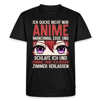 Anime Manga Otaku Japan Kawaii Waifu Anime Cosplay - Men's Premium Organic T-Shirt - black - Front - Nico (187cm)