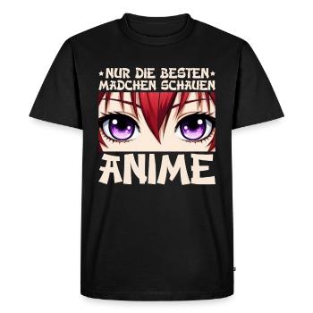 Anime Manga Otaku Japan Kawaii Waifu Anime Cosplay - Men's Premium Organic T-Shirt - black - Front - Nico (187cm)