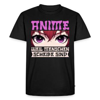 Anime Manga Otaku Japon Waifu Anime Girl Cosplay - T-shirt Premium bio Homme - noir - Devant - Nico (187cm)