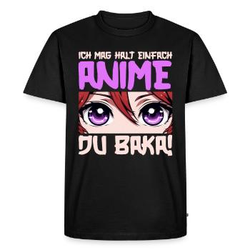 Anime Manga Otaku Japon Waifu Anime Girl Cosplay - T-shirt Premium bio Homme - noir - Devant - Nico (187cm)