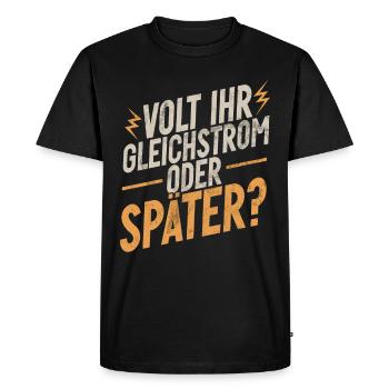 Electronics Technician Electrics Profession Volt Electrical Engineering - Men's Premium Organic T-Shirt - black - Front - Nico (187cm)