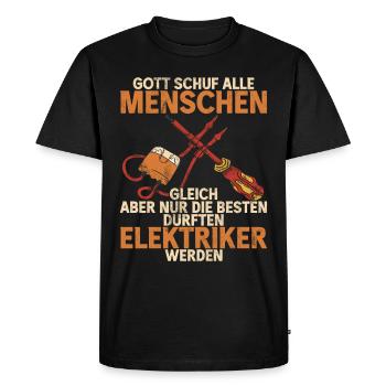Electronics Technician Electrics Profession Volt Electrical Engineering - Men's Premium Organic T-Shirt - black - Front - Nico (187cm)