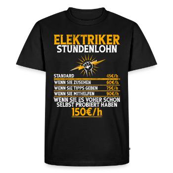 Electronics Technician Electrics Profession Volt Electrical Engineering - Men's Premium Organic T-Shirt - black - Front - Nico (187cm)
