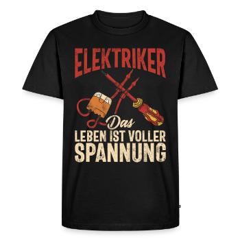 Electronics Technician Electrics Profession Volt Electrical Engineering - Men's Premium Organic T-Shirt - black - Front - Nico (187cm)