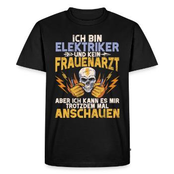 Electronics Technician Electrics Profession Volt Electrical Engineering - Men's Premium Organic T-Shirt - black - Front - Nico (187cm)