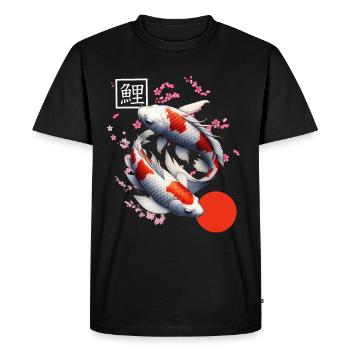 carpe koï japonaise poisson nishikigoi - T-shirt Premium bio Homme - noir - Devant - Nico (187cm)