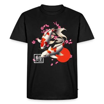 carpe koï japonaise poisson nishikigoi - T-shirt Premium bio Homme - noir - Devant - Nico (187cm)