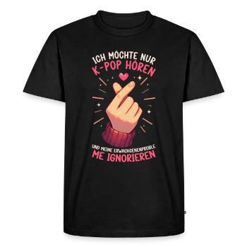 K-Pop Korean Kpop Culture Kpop South Korea Dance - Men's Premium Organic T-Shirt - black - Front - Nico (187cm)