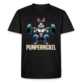 Pumpernickel Rabbit Entraîneur de fitness Bodybuilder - T-shirt Premium bio Homme - noir - Devant - Nico (187cm)