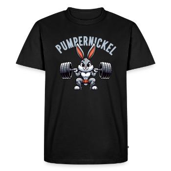 Pumpernickel Rabbit Entraîneur de fitness Bodybuilder - T-shirt Premium bio Homme - noir - Devant - Nico (187cm)