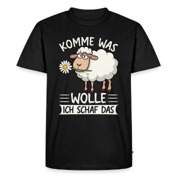 Allez, qu’est-ce que je veux des moutons qui soit plus motivant - T-shirt Premium bio Homme - noir - Devant - Nico (187cm)