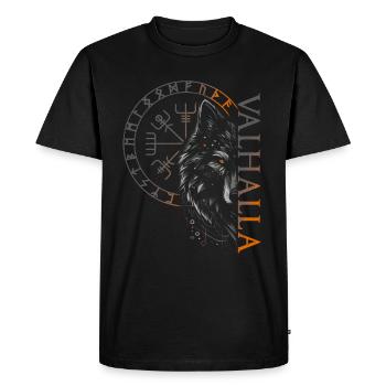 Valhalla Wolf Dieux nordiques Vikings nordiques - T-shirt Premium bio Homme - noir - Devant - Nico (187cm)
