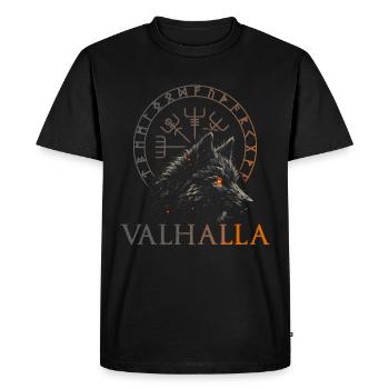 Valhalla Wolf Dieux nordiques Vikings nordiques - T-shirt Premium bio Homme - noir - Devant - Nico (187cm)