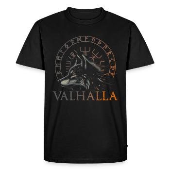 Valhalla Wolf Dieux nordiques Vikings nordiques - T-shirt Premium bio Homme - noir - Devant - Nico (187cm)