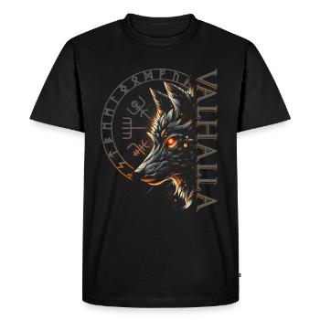 Valhalla Wolf Dieux nordiques Vikings nordiques - T-shirt Premium bio Homme - noir - Devant - Nico (187cm)