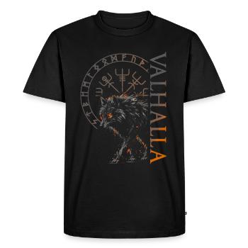 Valhalla Wolf Dieux nordiques Vikings nordiques - T-shirt Premium bio Homme - noir - Devant - Nico (187cm)