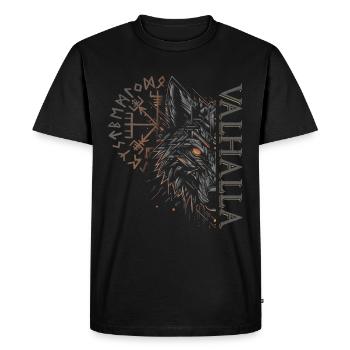 Valhalla Wolf Dieux nordiques Vikings nordiques - T-shirt Premium bio Homme - noir - Devant - Nico (187cm)