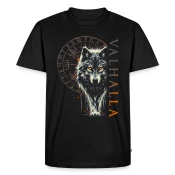 Valhalla Wolf Dieux nordiques Vikings nordiques - T-shirt Premium bio Homme - noir - Devant - Nico (187cm)