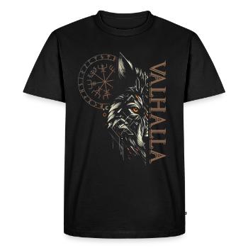 Valhalla Wolf Dieux nordiques Vikings nordiques - T-shirt Premium bio Homme - noir - Devant - Nico (187cm)