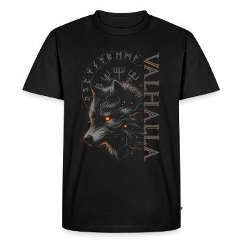 Valhalla Wolf Dieux nordiques Vikings nordiques - T-shirt Premium bio Homme - noir - Devant - Nico (187cm)