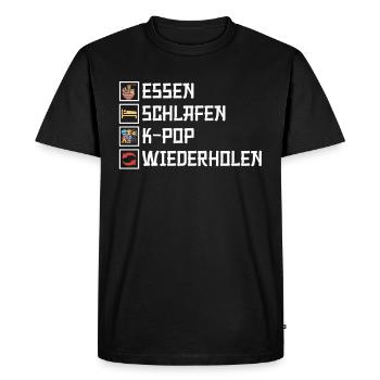 K-Pop Korean Music Kpop Fans Kdrama - Men's Premium Organic T-Shirt - black - Front - Nico (187cm)