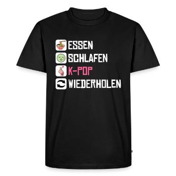 K-Pop Korean Music Kpop Fans Kdrama - Men's Premium Organic T-Shirt - black - Front - Nico (187cm)