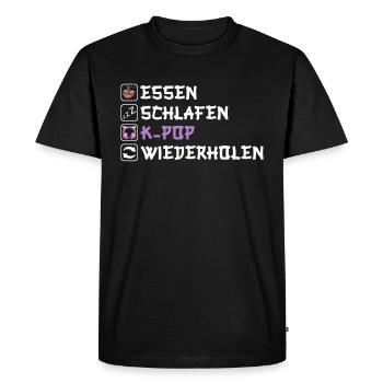 K-Pop Korean Music Kpop Fans Kdrama - Men's Premium Organic T-Shirt - black - Front - Nico (187cm)