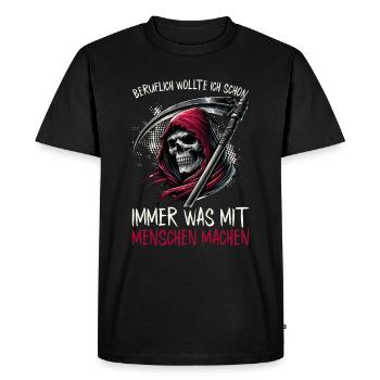 Sarcastique Grande Faucheuse Humour noir Noir - T-shirt Premium bio Homme - noir - Devant - Nico (187cm)
