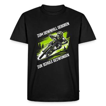 Vététistes, amateurs de VTT, cyclisme - T-shirt Premium bio Homme - noir - Devant - Nico (187cm)