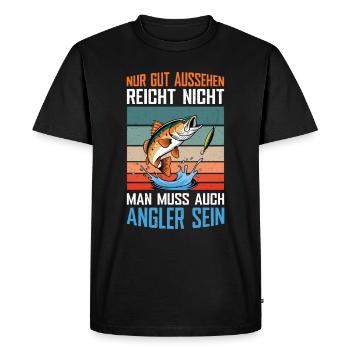 Fishing Fishing Fishing Holidays Fishing Holidays Fishing Hunters - Men's Premium Organic T-Shirt - black - Front - Nico (187cm)